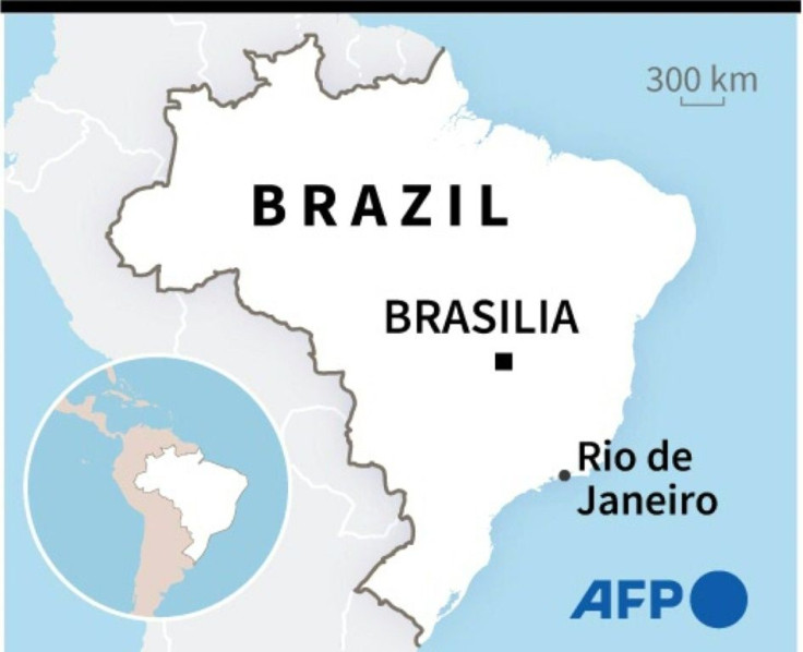Map locating Rio de Janeiro in Brazil, where a massive police operation against drug traffickers in a favela left 25 dead, including one police officer