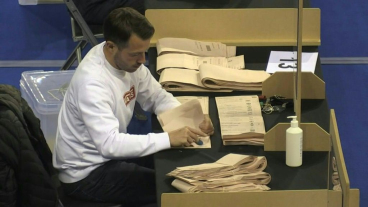 IMAGESElection officials start counting votes in Glasgow the day after the "Super Thursday" regional and local elections. Results in Scotland are due on Saturday, May 8.