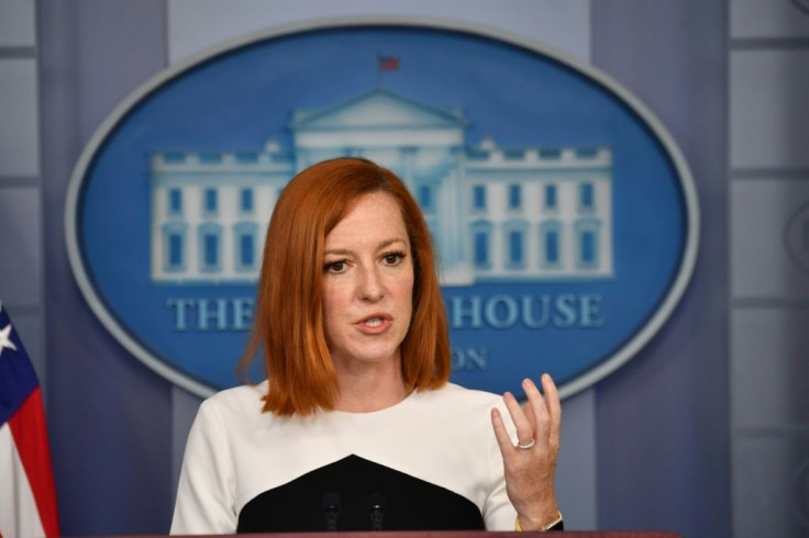 White House Press Secretary Jen Psaki, shown here at a press briefing on May 5, 2021, said free speech remains a concern of the US in joining the Christchurch Call