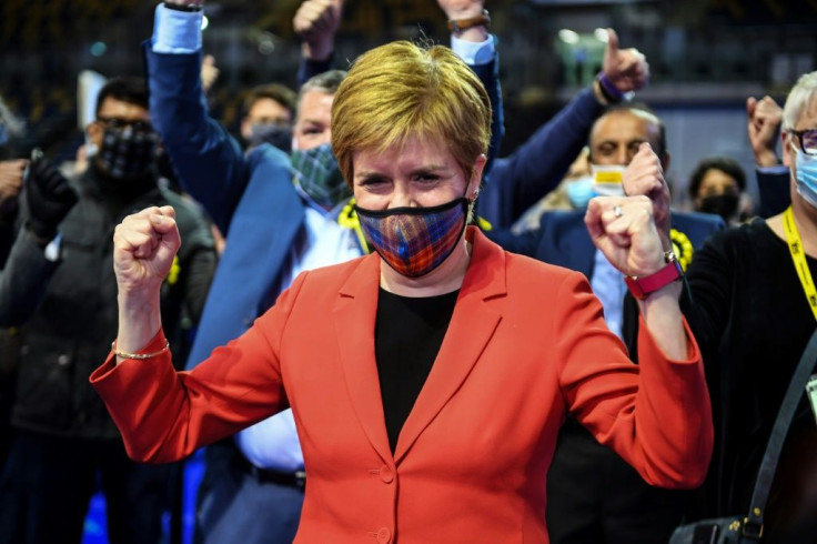 Sturgeon's SNP is heading for a fourth consecutive term in power but would need 65 seats to claim a majority
