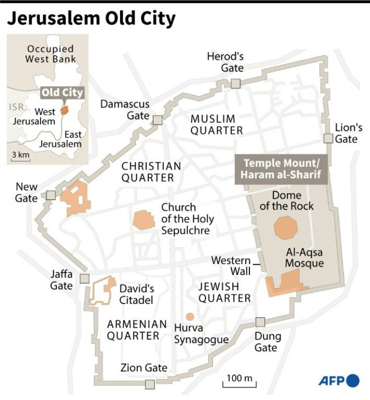 Map of Jerusalem's Old City