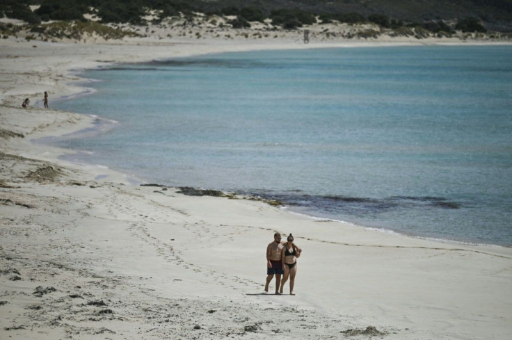 Greek authorities hope that beaches like this, on the small island of Elafinissos, will soon be inviting tourists once again