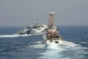 An earlier incident in which an Iranian navy ship crossed the bow of a US patrol boat in the Gulf on April 2, 2021