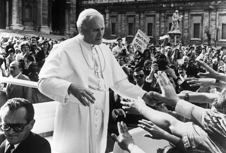 Pope John Paul II a few seconds before he was shot