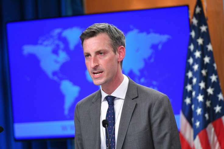 US State Department Spokesman Ned Price, seen in March 2021, says the United States is reviewing the Open Skies Treaty trashed by former president Donald Trump