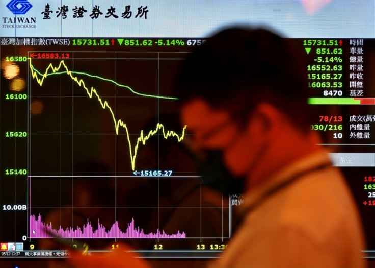 Taiwan's stock exchange has plummeted with investors fretting over new coronavirus concerns and a global tech selloff