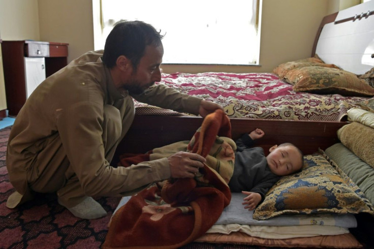 Akram Muradi (left) had just left the maternity ward after his wife gave birth to their daughter, Maryam (right), when he received a call that the facility was under attack