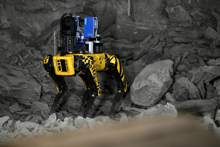 The robot can navigate areas and terrain that could be dangerous to humans.