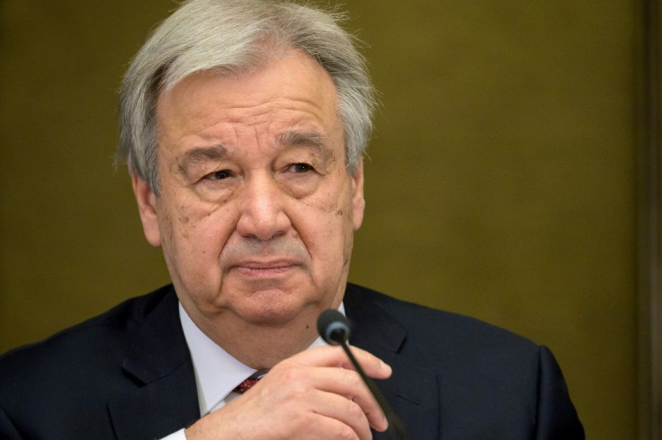 UN Secretary-General Antonio Guterres, seen in April 2021, has voiced alarm over rising violence in the Middle East