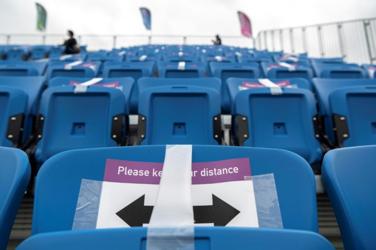 Seats were blocked off at a BMX test event for the Tokyo Olympics