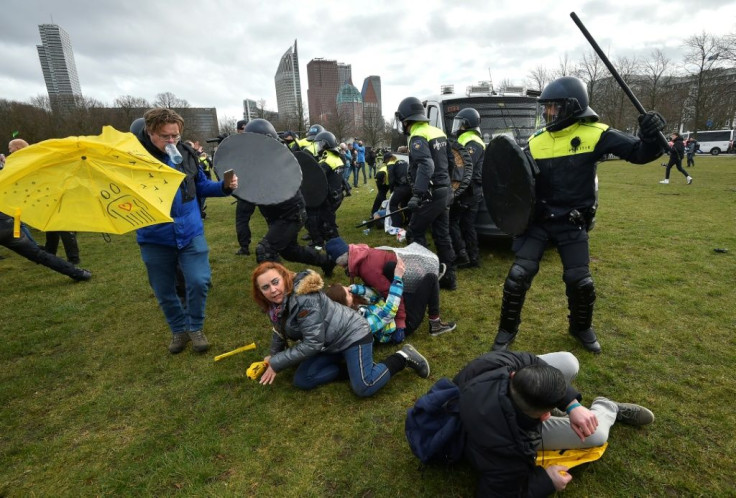 Demonstrations against coronavirus restrictions have sometimes been broken up by police