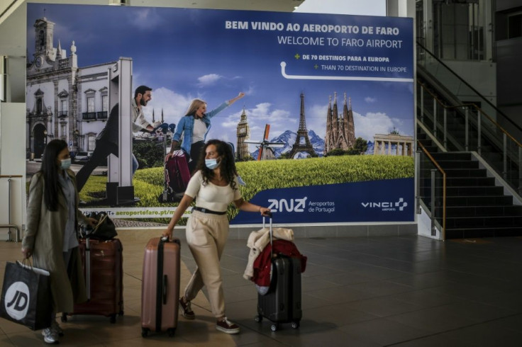 Passengers arrive at Faro airport in Algarve, southern Portugal