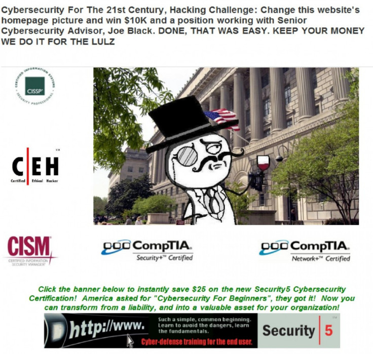 LulzSec wins hacking competition by placing its mascot on the homepage of Black & Berg Cybersecurity Consulting