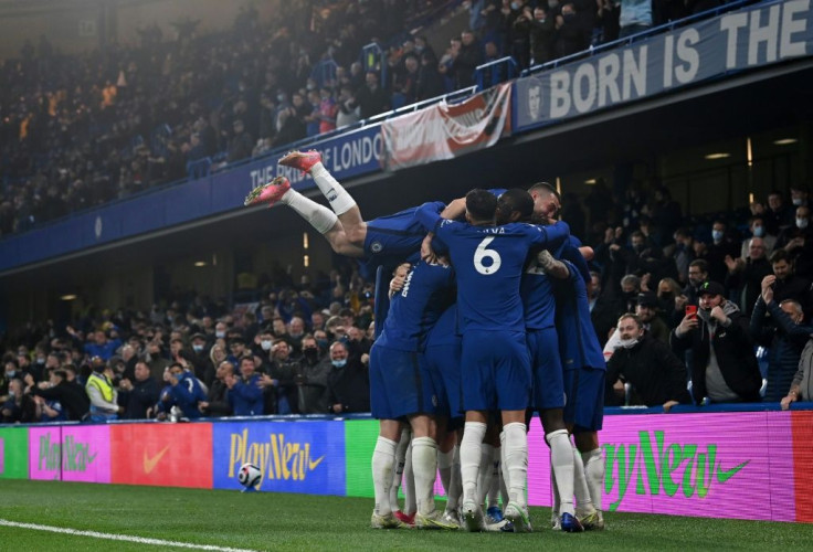 Chelsea were roared on by 8,000 fans as they avenged defeat to Leicester in Saturday's FA Cup final