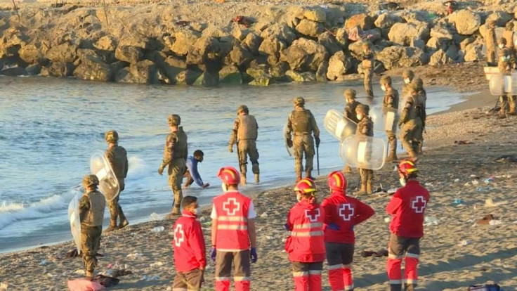 A trickle of migrants are still arriving in Spain's Ceuta after Monday's record influx