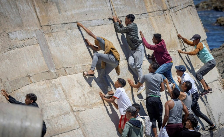Most of the migrants who arrived in Ceuta were young men and teenagers seeking to escape poverty