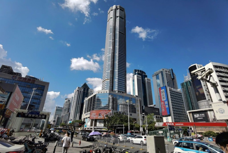 The 300-metre SEG Plaza in Shenzhen began shaking on Tuesday, prompting people inside and those on the streets below to flee