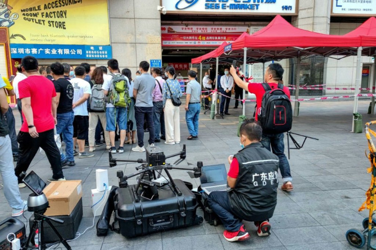 Engineers have been using drones to inspect the building, which was completed in 2000