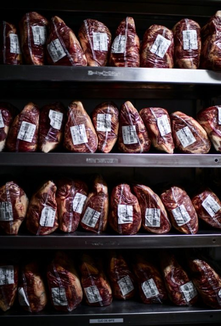 The butcher's shop of Don Julio restaurant in Buenos Aires -- Argentina is the world's number-four beef exporter