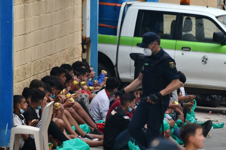 Some of the children who made it to Ceuta have been crying and saying they want to go home