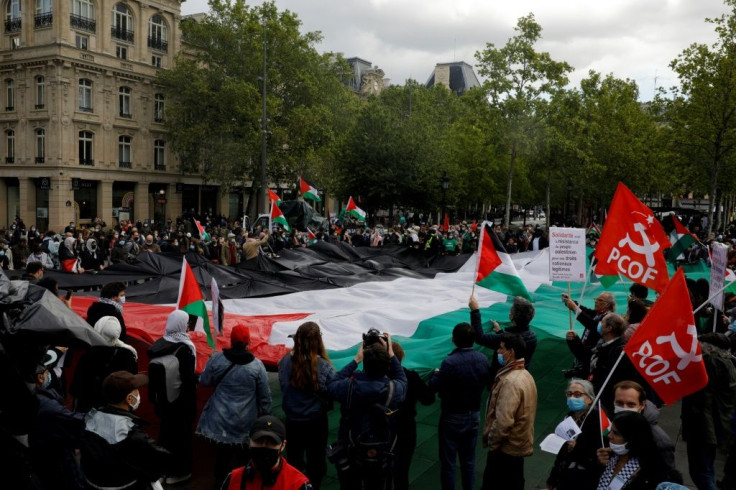 The CGT union said up to 4,000 people attended the Paris rally