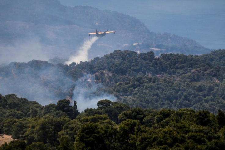 More than 270 firefighters have been fighting the blazes on the Geraneia mountain range
