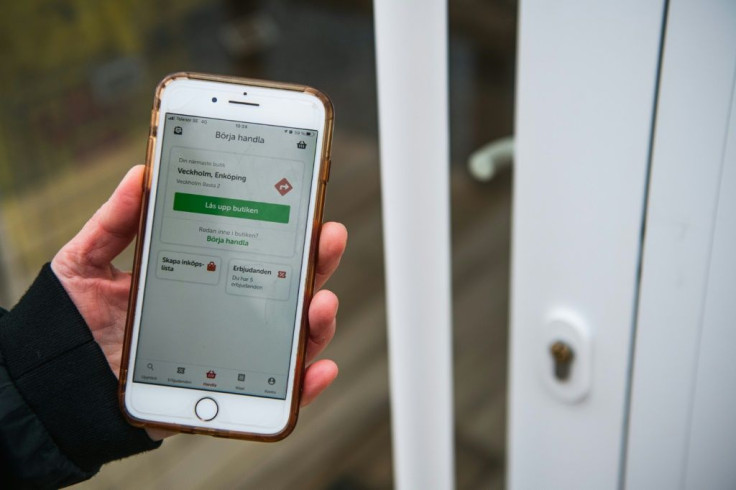 The smartphone app used to enter the store. Sweden is one of the most digitalised countries in the world