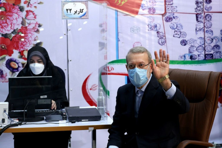Iran's former parliament speaker Ali Larijani registers his candidacy for Iran's presidential elections