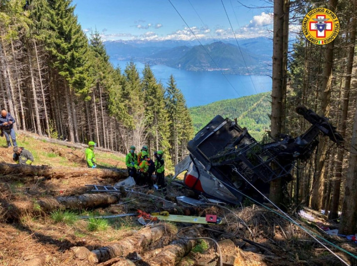 The accident occurred by the resort town of Stresa, which lies on the shores of Lake Maggiore in the Piedmont region