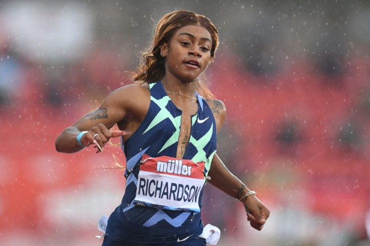 Confidence in defeat: US sprinter Sha'Carri Richardson crosses the line in second place in the 100m in Gateshead