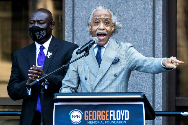 Veteran campaigner Reverend Al Sharpton told the crowd that Floyd's killing was 'one of the greatest disgraces in American history'