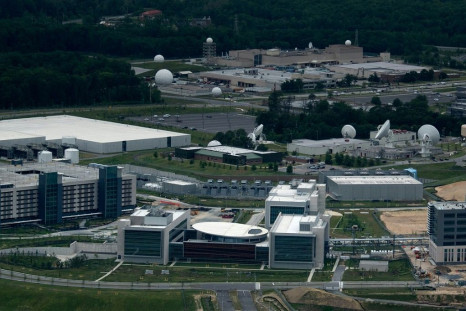 An aerial view of the US Cyber Command joint operations center on the NSA campus is seen on May 25, 2020, in Fort Meade, Maryland.