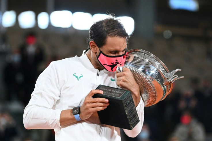 Looks familiar: Rafael Nadal kisses the trophy after defeating Novak Djokovic in the 2020 final