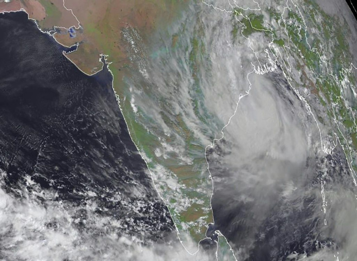This RAMMB/CIRA handout satellite image shows cyclone Yaas approaching in the Bay of Bengal on May 25, 2021
