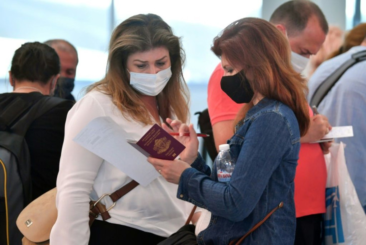 Tourists go through health protocols upon arriving at Enfidha-Hammamet International Airport