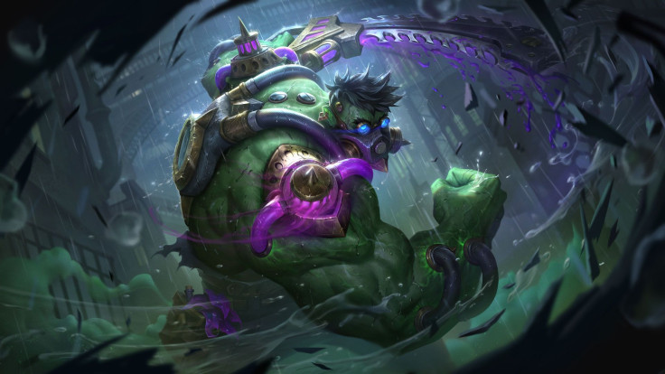 Updated art for the Toxic Dr. Mundo skin in League of Legends