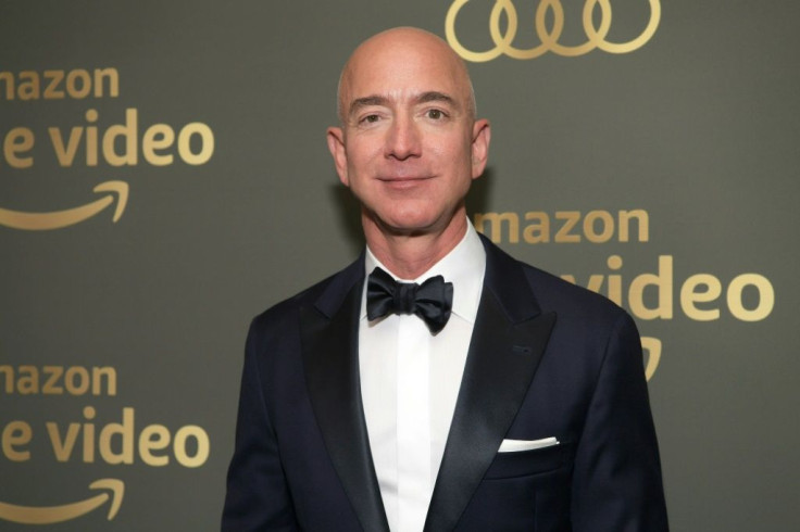 Amazon CEO Jeff Bezos, who has long had ambitions in the entertainment world, is seen at Prime Video's Golden Globe Awards After Party in 2019