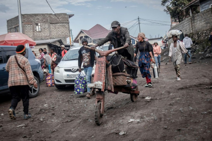 People are fleeing Goma on all forms of transport