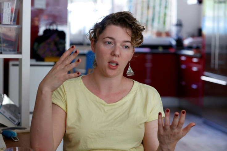 Evgeniya "Jenny" Chernyavskaya, heiress behind Belarusian media outlet Tut.by, shown here speaking with AFP from Tel Aviv