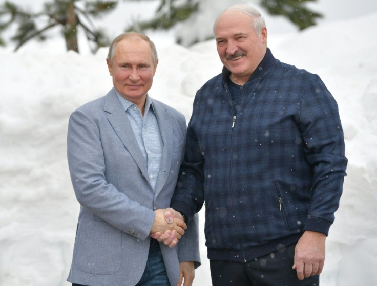Russian President Vladimir Putin and Belarus counterpart Alexander Lukashenko, shown here in Sochi earlier this year, will meet for the first time since Belarus forced a Ryanair jet to land in Minsk and arrested an opposition activist onboard.
