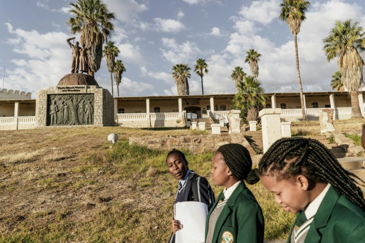 A memorial in tribute to the victims of the genocide Namibia's capital Windhoek