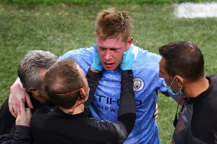Manchester City saw skipper Kevin De Bruyne forced off injured in the second half