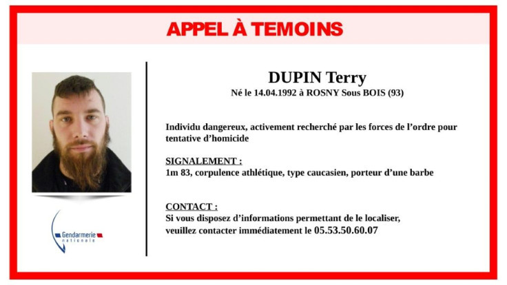 Police released a wanted photo of Terry Dupin on Monday.