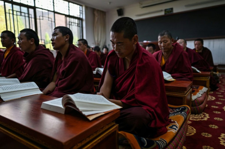 Monks, nuns and novices rehearsed religious texts, showed off their English and demonstrated traditional Buddhist debates
