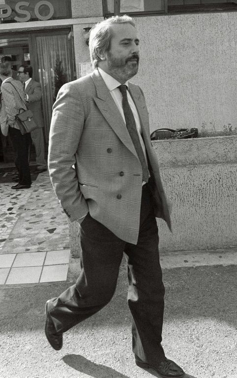Italian Judge Giovanni Falcone (2nd-L) arrives 21 October 1986 in Marseille to meet his French counterparts in charge to investigate the Mafia "Pizza Connection" criminal plot. Falcone, who won a reputation as being the Mafia's enemy number one, was kille
