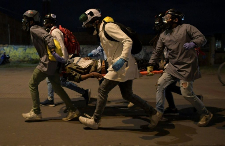 In five weeks of unrest, 59 people have died across Colombia according to official data, with more than 2,300 civilians and uniformed personnel injured