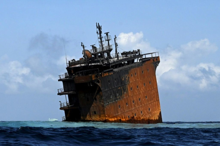 Officials fear the ship's oil could leak into the Indian Ocean