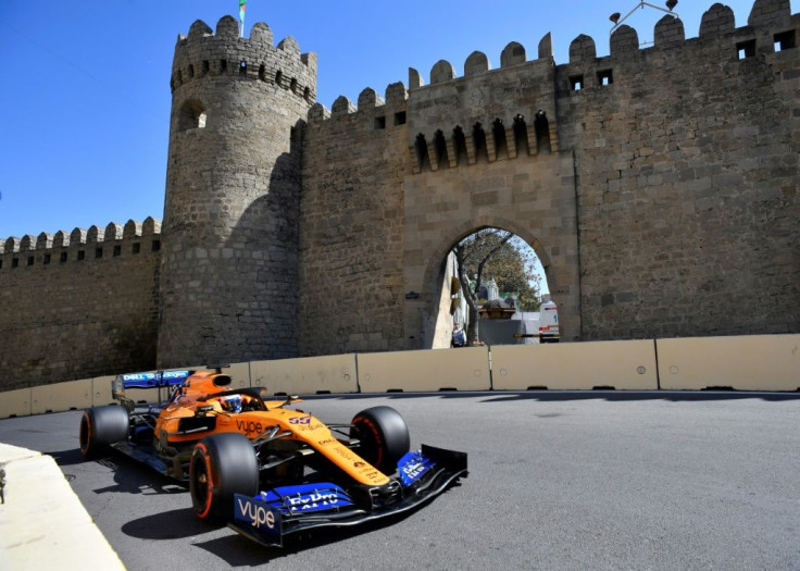 Baku's medieval architecture provides a dramatic backdrop to Sunday's race