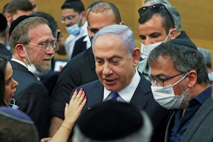 Israeli Prime Minister Benjamin Netanyahu attends a special session of the Knesset, Israel's parliament