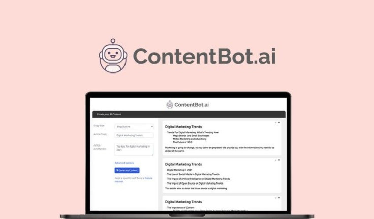 Appsumo's special offer for ContentBot